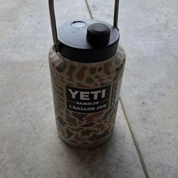 Yeti Rambler 1 gallon tan camo