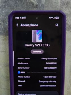 Samsung galaxy S21 Fe