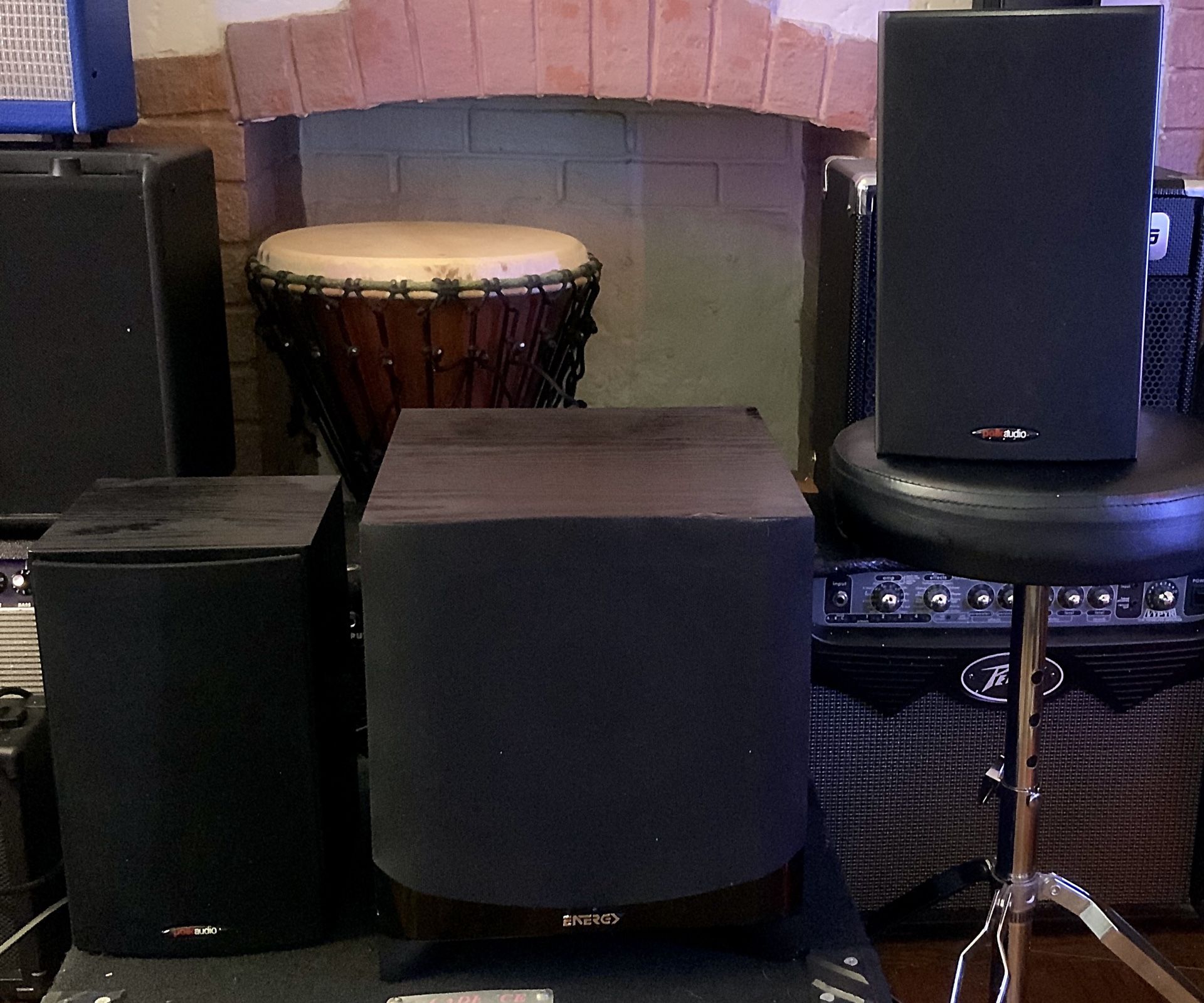 Bookshelf Speakers w/Sub - Polk Audio WITH FREE REAR SURROUND & CENTER CHANNEL SPEAKERS