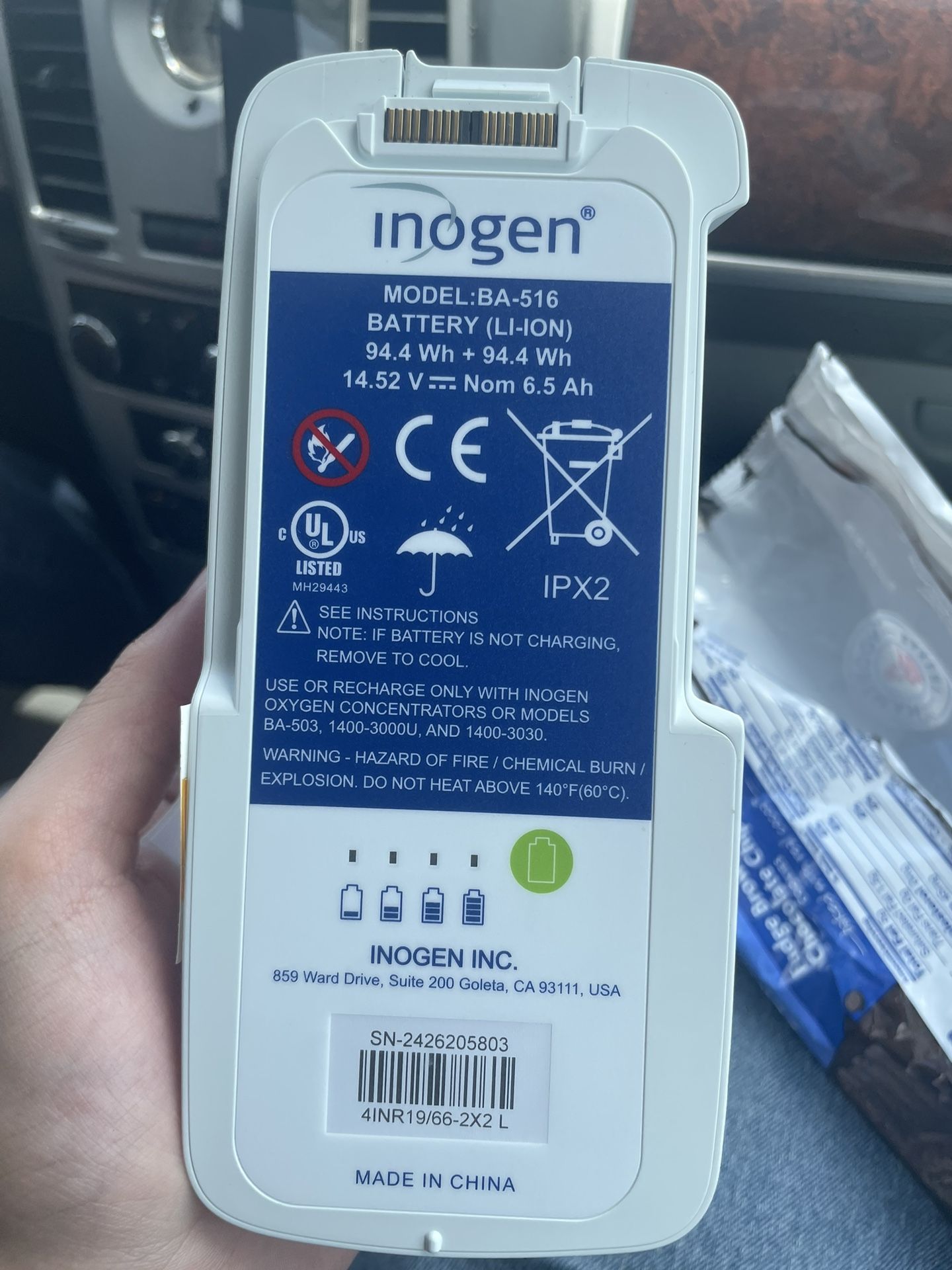 Brand New Inogen battery