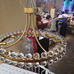 Brass semi flushmount wagon wheel