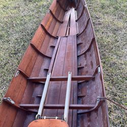 Antique Wooden Kayak Boat