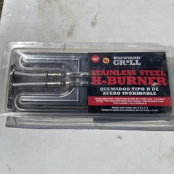 STAINLESS STEEL H BURNER REPLACEMENT FOR GRILL CHECK OUT MY PROFILE FOR MORE GREAT ITEMS 