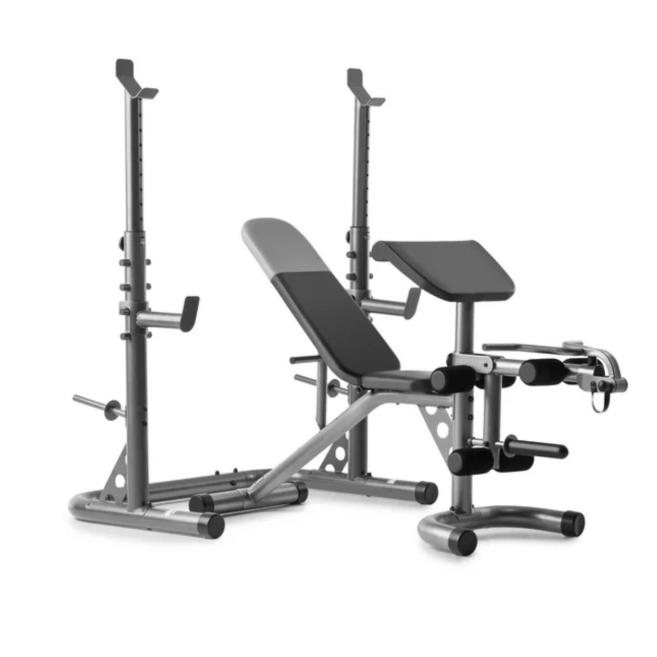 Weider XRS 20 Adjustable Bench with Olympic Squat Rack and Preacher Pad, 610 lb. Weight Limit