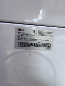 White LG dryer