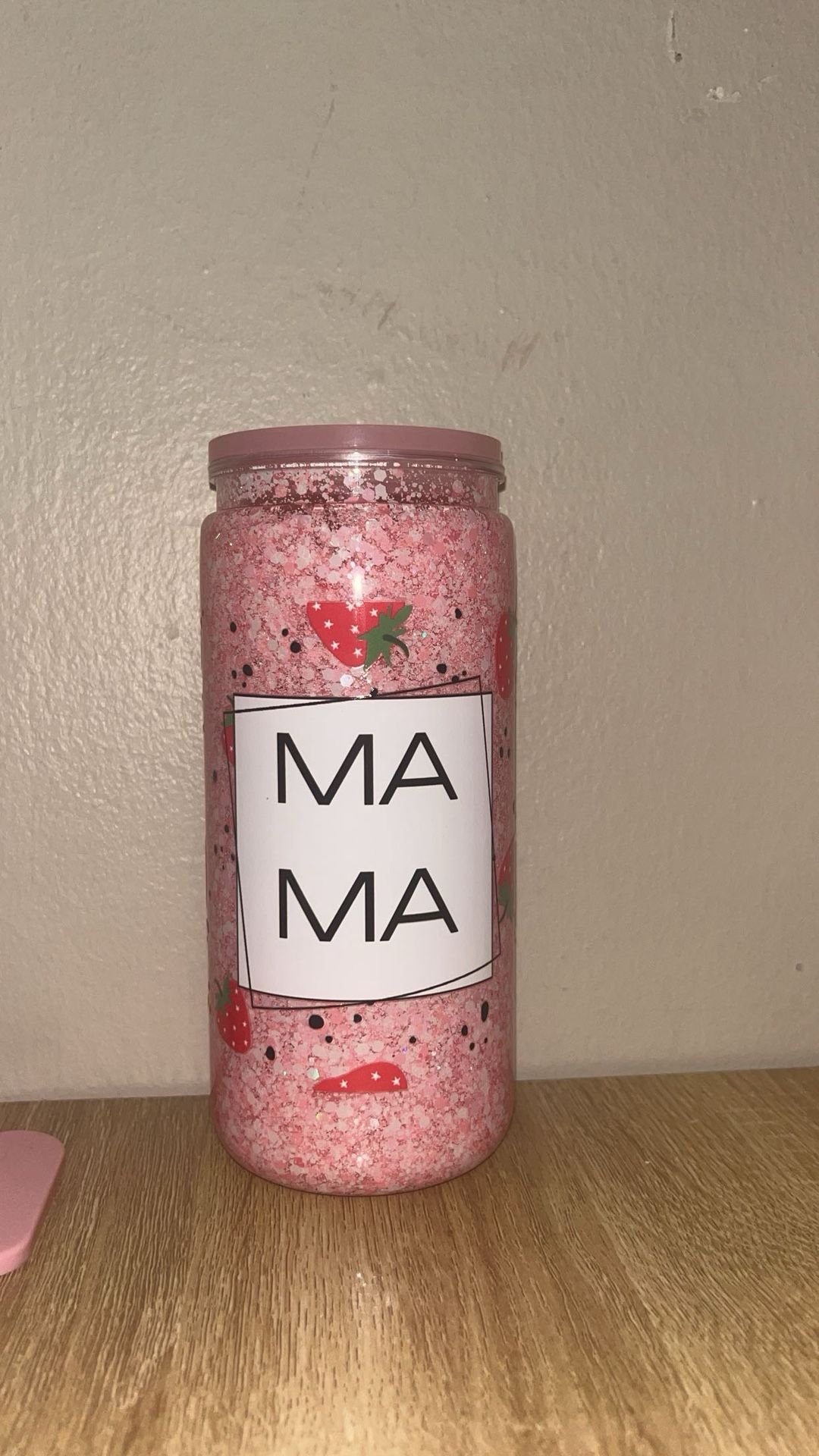 20 oz Mama Snow globe Acrylic Cup!