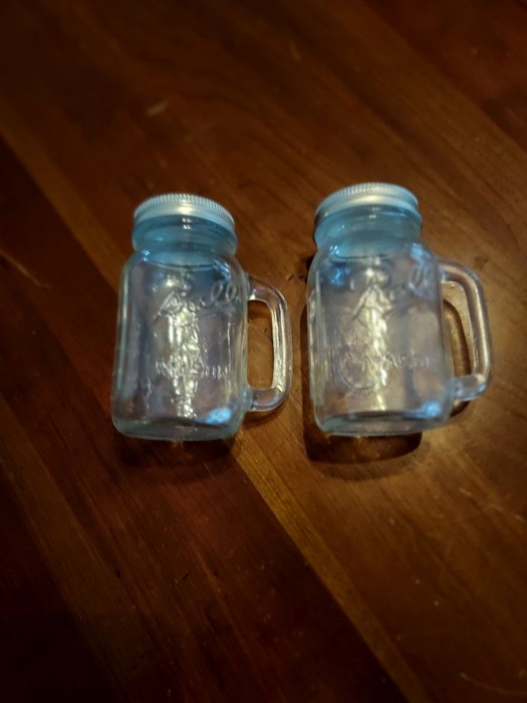 Mason Jar Salt & Pepper Shakers