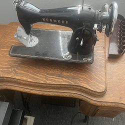 Vintage Kenmore Sewing Machine With All Attachments And Extras!