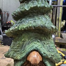 Cedar Singing Tree Gnome Wood Carving