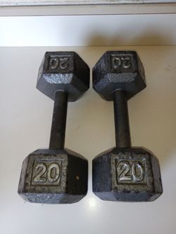 Weider Barbell Dumbbells 20 lb $35 For Both