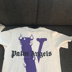 Vlone Palm Angels Tee Size Large And Medium New With Dust Bag