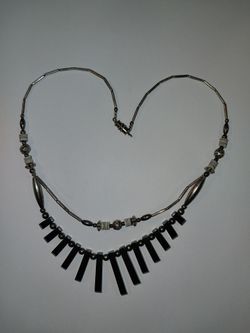 Jovita Haskie Southwest style native American hematite and sterling necklace