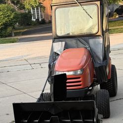 Yard Tractor Mower, Snow Blower, Heated Cab, Winch, Fog Lights, Weights, Chains, New Tires - Best Offer