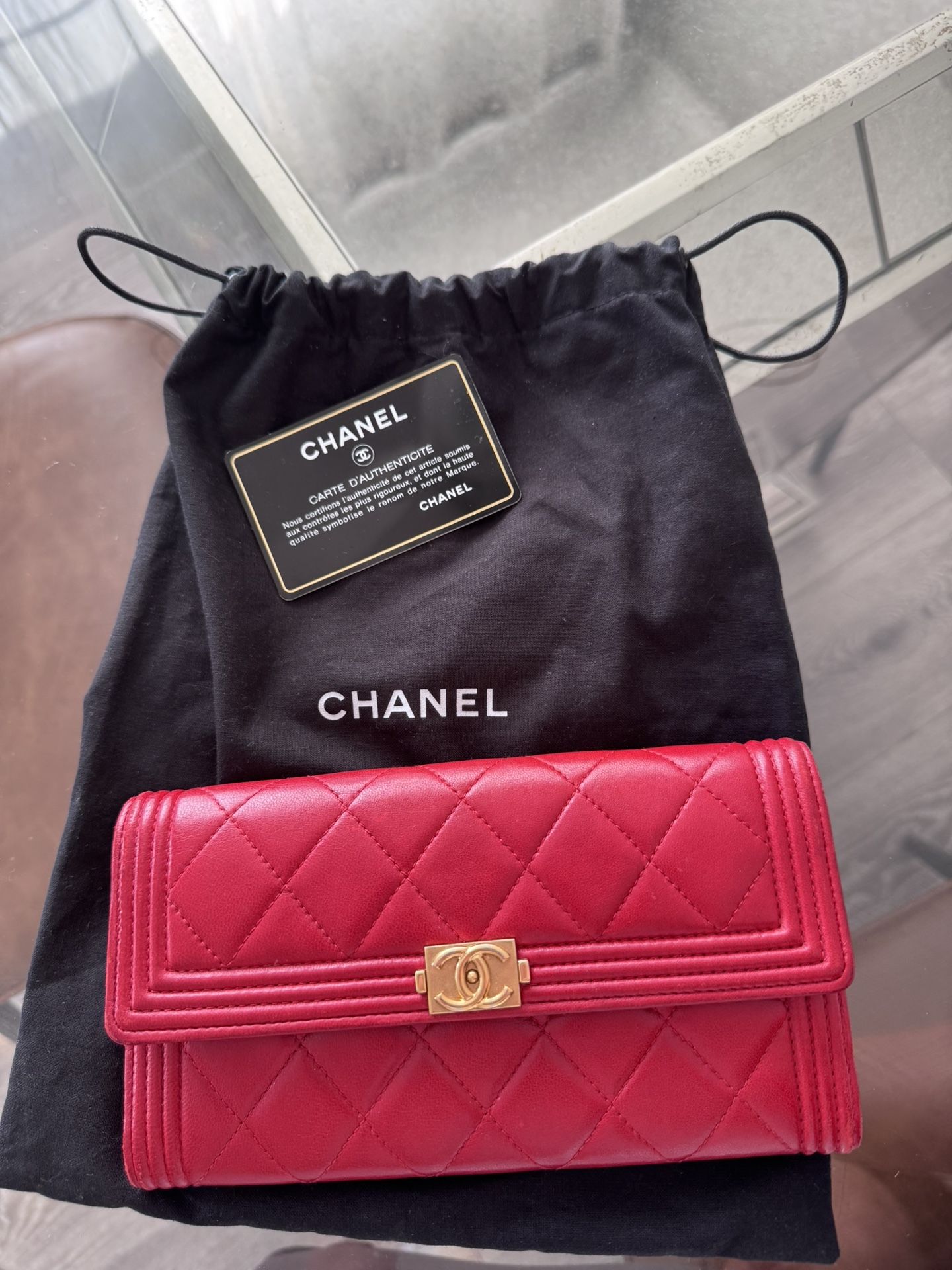 Chanel Lambskin Flap wallet