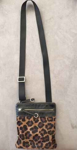 Aqua Madonna animal print crossbody purse