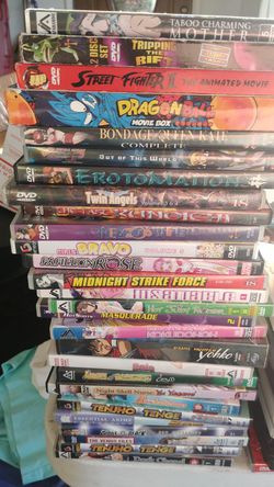 59 adult animated dvds, plus 8 reg adult dvds $60 for Sale in Lake Alfred,  FL - OfferUp