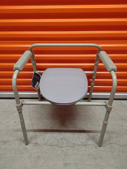 Drive Medical Folding Steel Commode Bedside Toilet