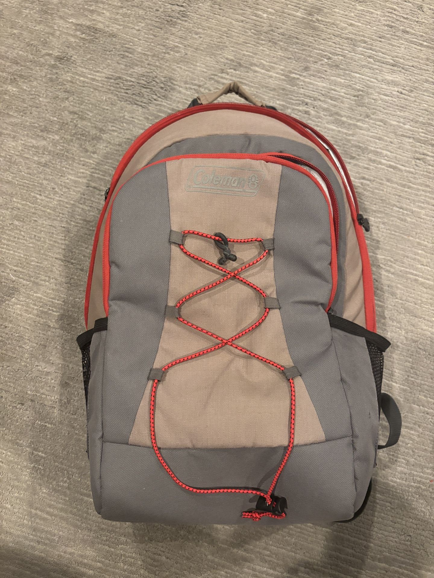 Coleman Backpack Cooler – Khaki & Grey 
