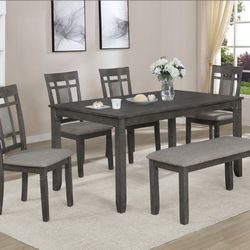 Table 4 chairs and bench
