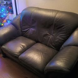 Leather Love Seat
