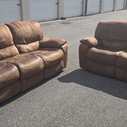 Manual sofa recliner & manual loveseat recliner (DELIVER OPTION)