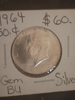 1964 Kennedy half 90% silver BU