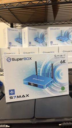 SuperBox S7 Max NEW Android TV Box Watch NBA NFL Sports Movies TV Shows 4K Streaming Media Player Riverside Pickup