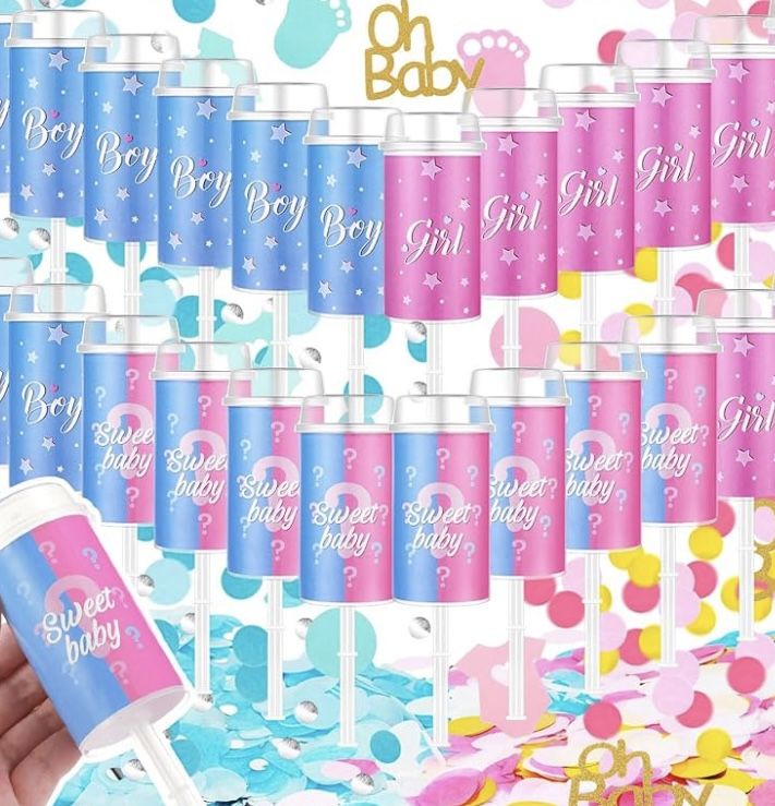 Gender Reveal Confetti Canons