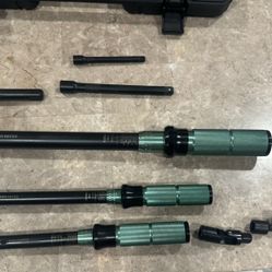 9PCS Click Torque Wrench Set 1/4" 3/8" 1/2" Drive 20-220 In.lb, 5-45 Ft.lb, 10-170 Ft.lb with 6 Adapters, ±3% Accuracy, 72-Tooth, Dual Scale, Storage 