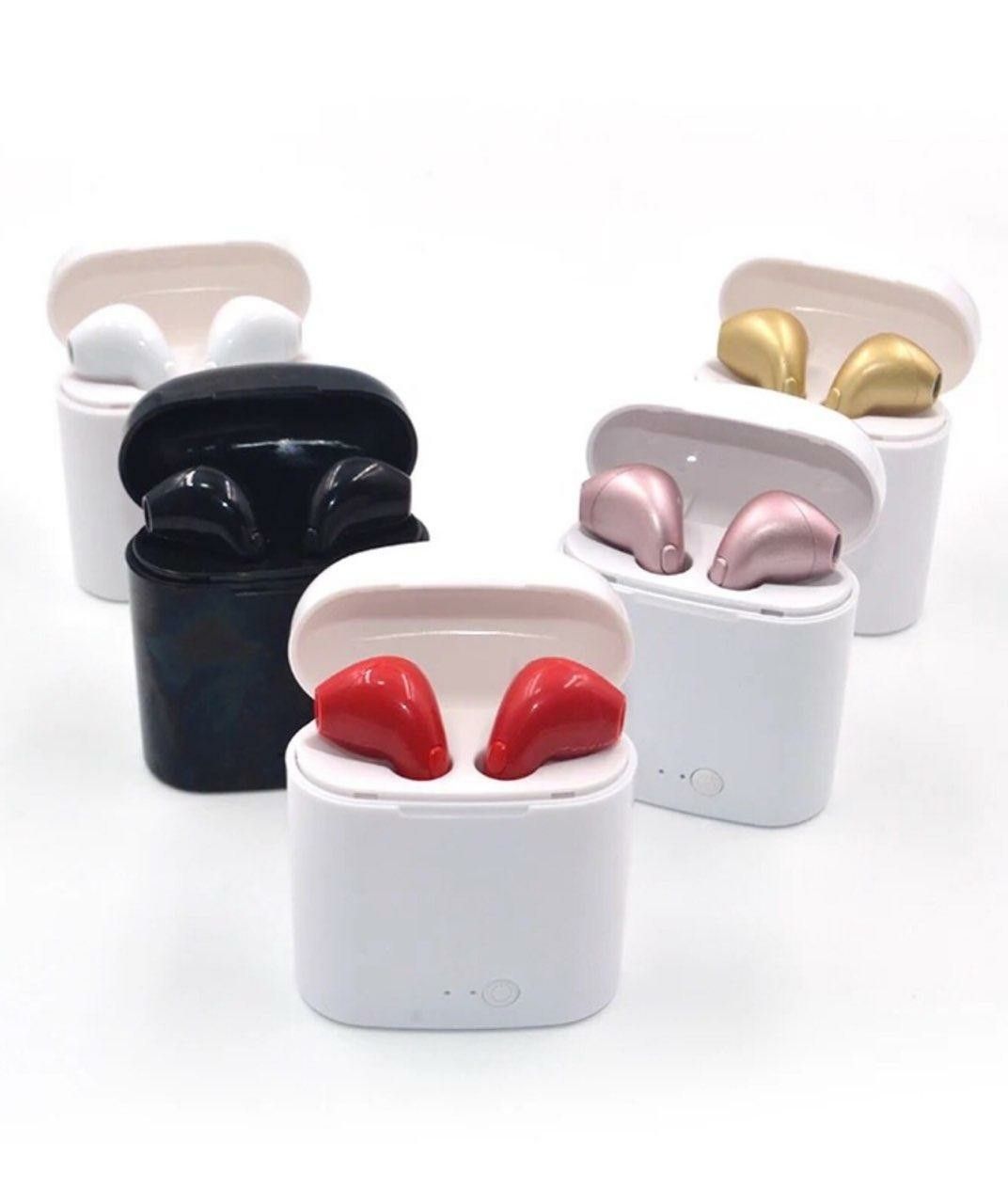 i7S Wireless Bluetooth Earphones Headphone Earbuds For Apple iPhone With Charging Box Universal 5 Different Colors WHITE/BLACK/RED/GOLD/PINK