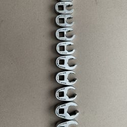 Snap On FRHM Metric Flare Nut Line Crowfoot Wrench 10 Pc Set 