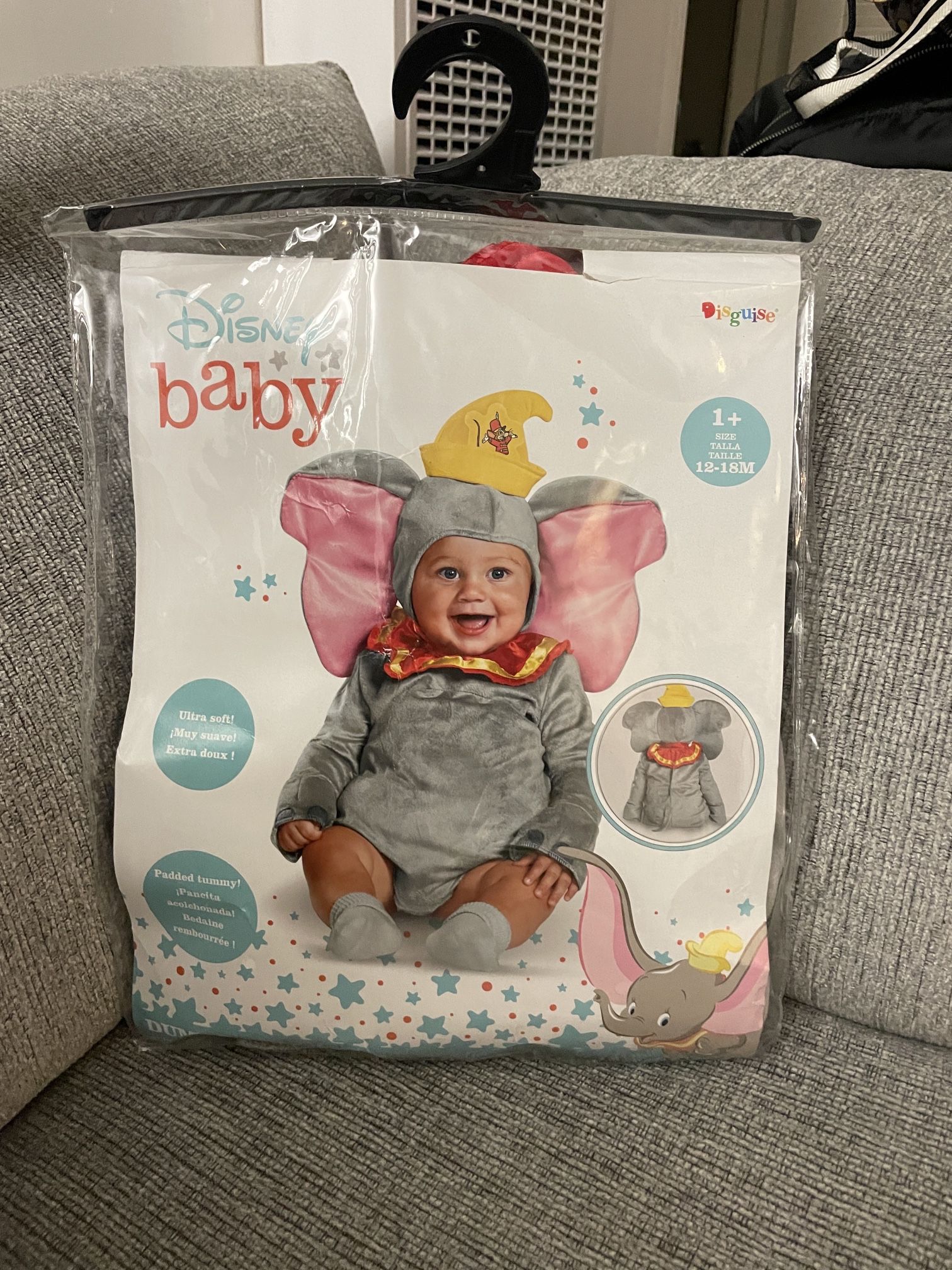 DUMBO BABY INFANT TODDLER COSTUME 12-18 NEW