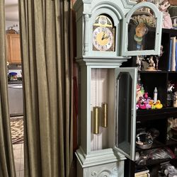  Vintage Hershede Grandfather Clock, To Restore Or Decoración.