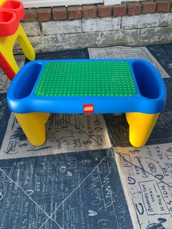 Vintage 1998 LEGO Duplo Lap Desk Building Table Side Storage $75 OBO!