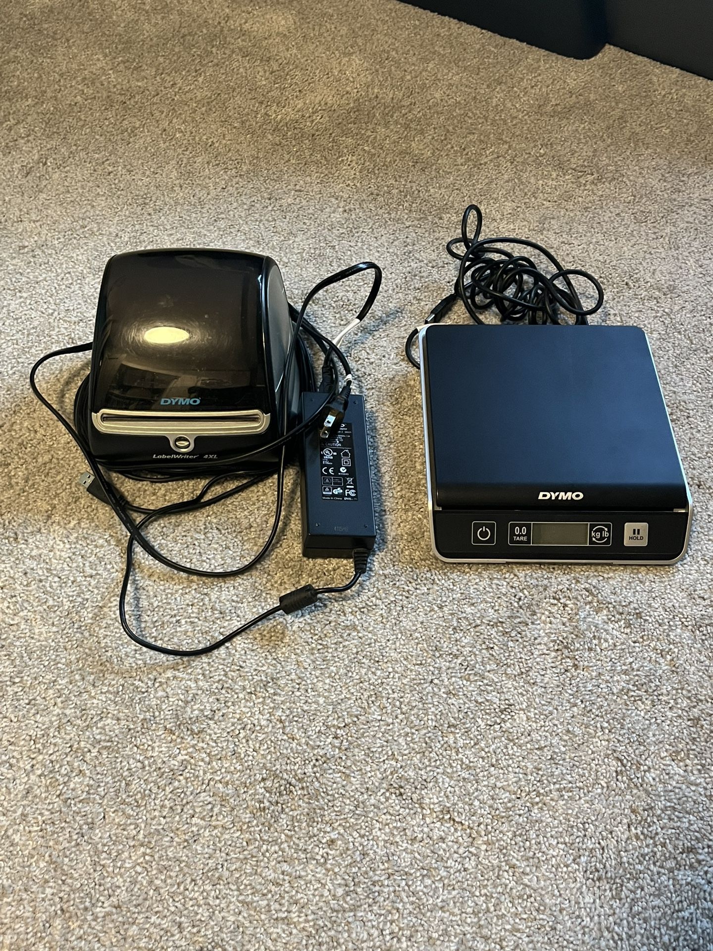 Dymo 4XL Label Maker Printer and Dymo M10 USB Postal Scale