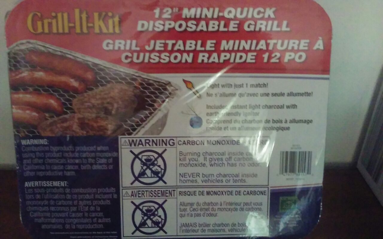 New Disposable "Grill It"BBQ Kit