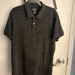 American Eagle Outfitters Core Flex Dark Gray Polo Short Sleeve Men’s Size XL