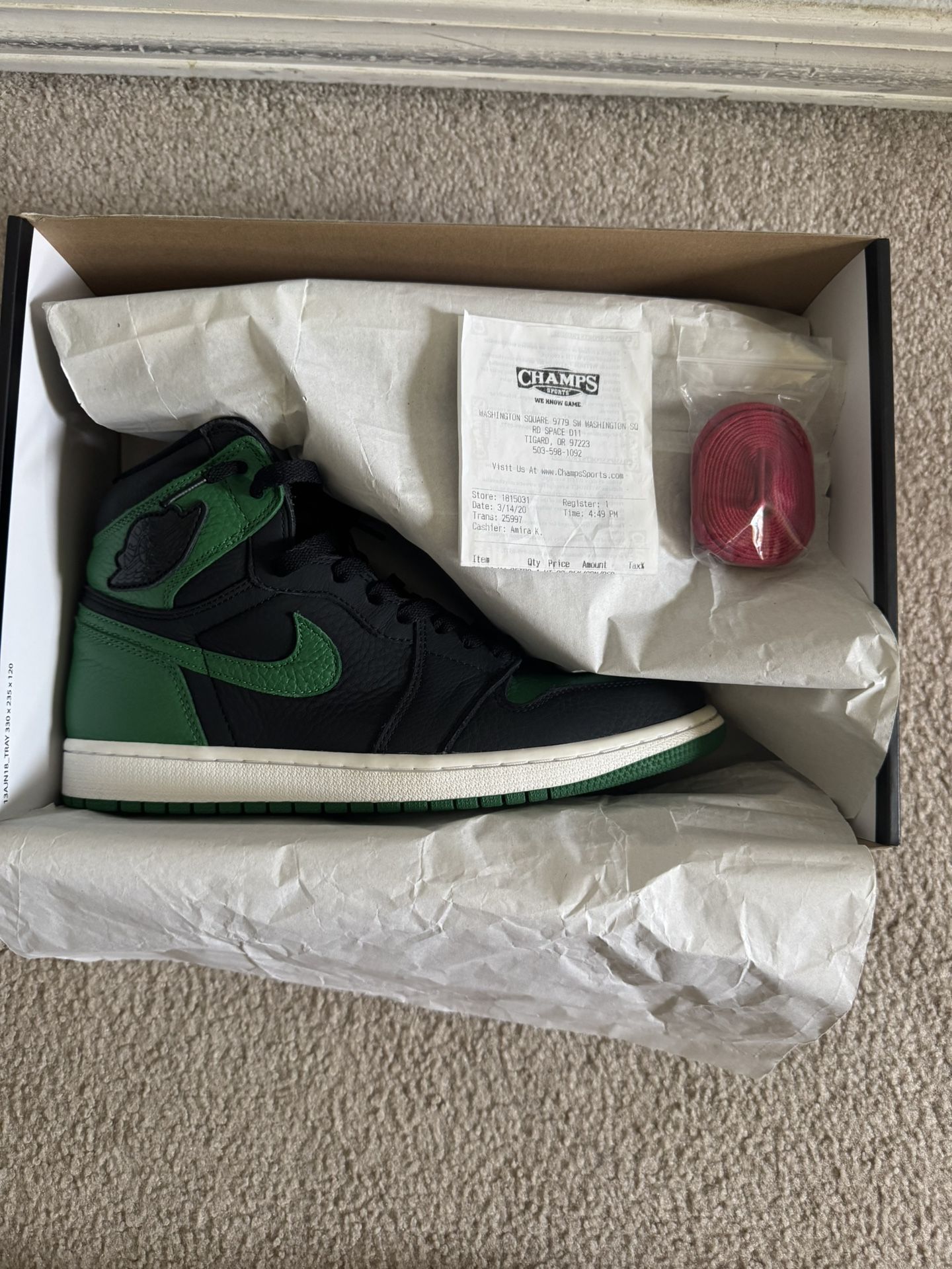 jordan 1 pine green