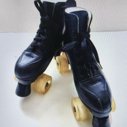 Roller Skates Unisex PU Leather High-top Roller Skate Shoes, Size 39 (US 8), New!
