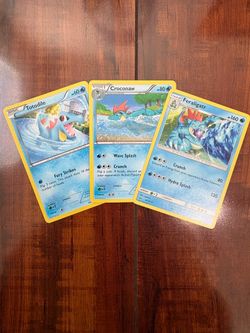 Pokemon Totodile, Croconaw & Feraligatr XY Phantom Forces & Shining Legends NM
