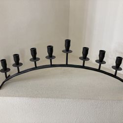 Hand- Forged Iron Menorah