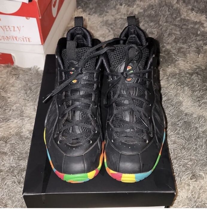 Black Fruity Pebble Foamposite Size