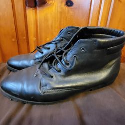 10m Danexx Ankle Boots Black Leather Lace Up Booties

