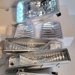 92-96 Ford F150-F350 92-96 Bronco LED Headlights Luces Micas Calaveras Faros Faroles Focos Headlamps 
