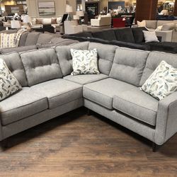 Grey/Gray Sectional L Shaped - READ POST