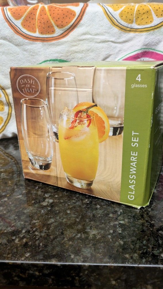 Dash of That Cute Drinking Glasses Set of 4