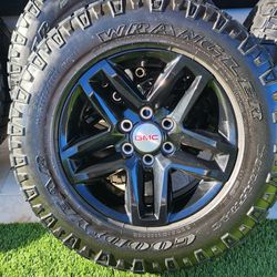 18in GMC Sierra Black Rims With Tires 