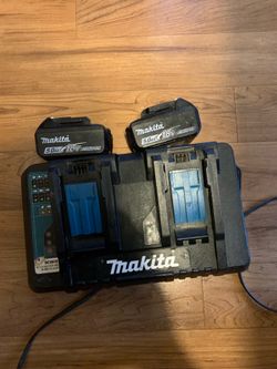 Makita charger and batteries