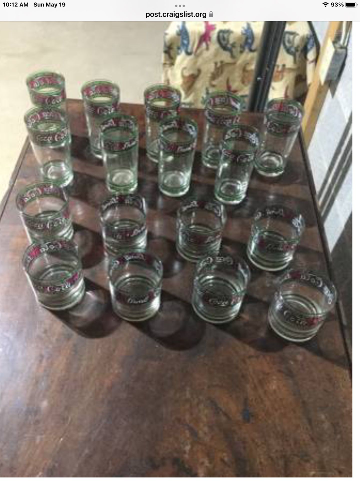17 Vintage 4 & 8 Oz Coke Glasses 