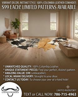 100% LEATHER COWHIDES